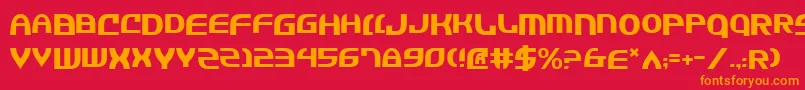 フォントJannsv2 – 赤い背景にオレンジの文字