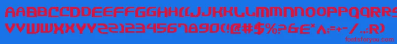 Jannsv2 Font – Red Fonts on Blue Background