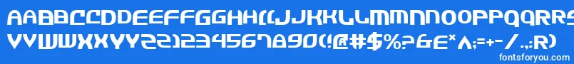 Czcionka Jannsv2 – białe czcionki na niebieskim tle