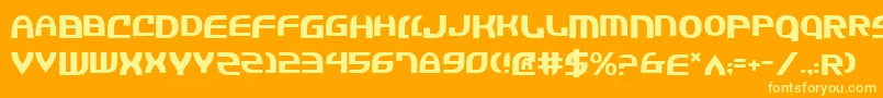 Jannsv2-Schriftart – Gelbe Schriften auf orangefarbenem Hintergrund