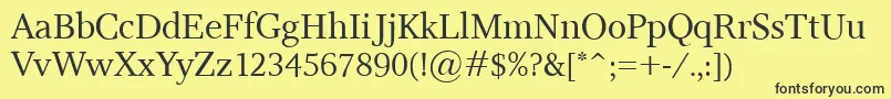 Res Font – Black Fonts on Yellow Background