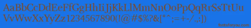 Res Font – Brown Fonts on Blue Background