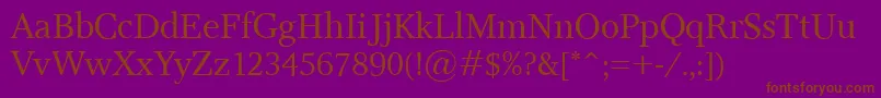 Res Font – Brown Fonts on Purple Background
