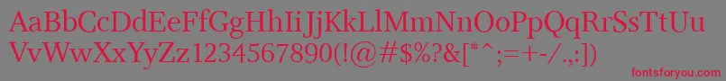 Res Font – Red Fonts on Gray Background