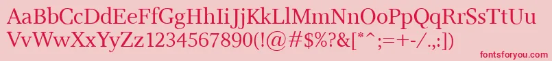 Res Font – Red Fonts on Pink Background
