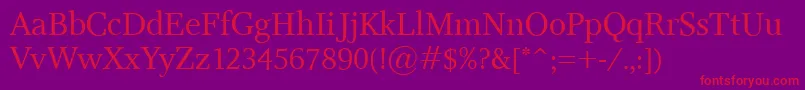 Res Font – Red Fonts on Purple Background