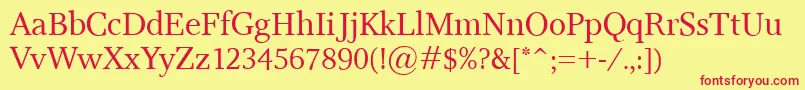 Res Font – Red Fonts on Yellow Background
