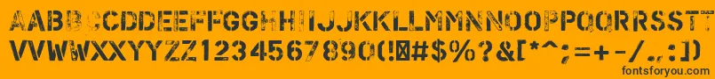 More about PfstampsproFlex Font PfstampsproFlex Font – Black Fonts on Orange Background
