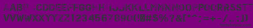 Шрифт PfstampsproFlex – чёрные шрифты на фиолетовом фоне