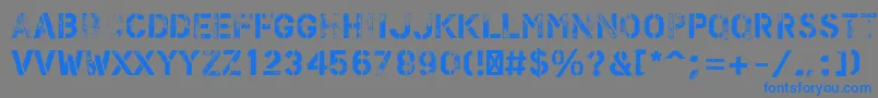PfstampsproFlex Font – Blue Fonts on Gray Background