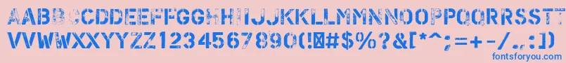 More about PfstampsproFlex Font PfstampsproFlex Font – Blue Fonts on Pink Background