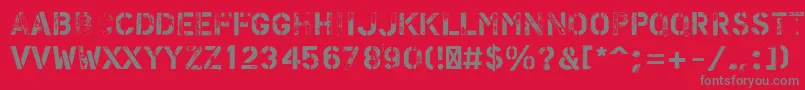 More about PfstampsproFlex Font PfstampsproFlex Font – Gray Fonts on Red Background