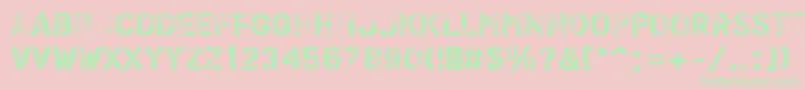 fuente PfstampsproFlex – Fuentes Verdes Sobre Fondo Rosa