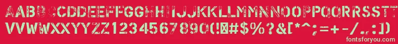 More about PfstampsproFlex Font PfstampsproFlex Font – Green Fonts on Red Background