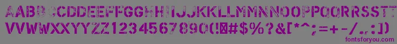 PfstampsproFlex Font – Purple Fonts on Gray Background