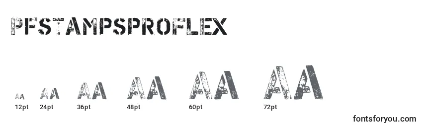 PfstampsproFlex Font Sizes