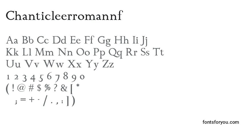 Fuente Chanticleerromannf (115566) - alfabeto, números, caracteres especiales