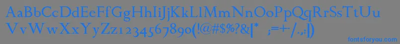 Chanticleerromannf Font – Blue Fonts on Gray Background