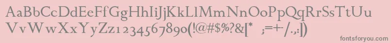 Chanticleerromannf Font – Gray Fonts on Pink Background