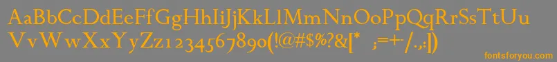 Chanticleerromannf Font – Orange Fonts on Gray Background