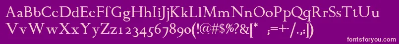 Chanticleerromannf Font – Pink Fonts on Purple Background