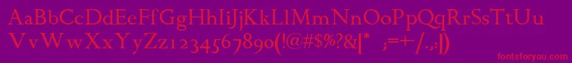 Chanticleerromannf Font – Red Fonts on Purple Background