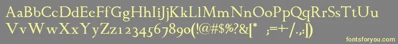 Chanticleerromannf Font – Yellow Fonts on Gray Background