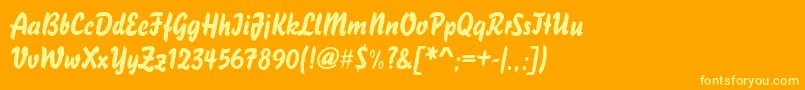 Lisätietoja BluffRegular-fontista BluffRegular-fontti – keltaiset fontit oranssilla taustalla