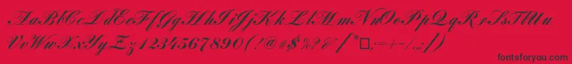 Louisacp Font – Black Fonts on Red Background