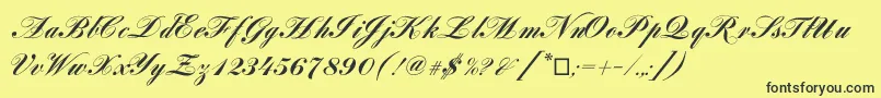 Louisacp Font – Black Fonts on Yellow Background