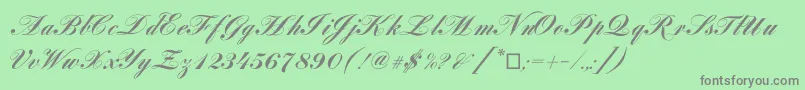 Louisacp Font – Gray Fonts on Green Background