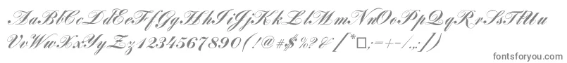 Louisacp Font – Gray Fonts on White Background