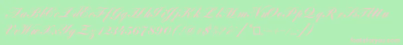 Louisacp Font – Pink Fonts on Green Background