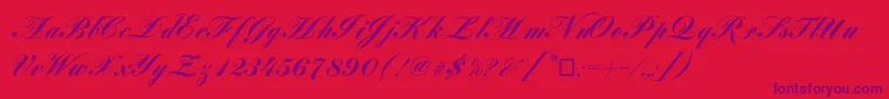 Louisacp Font – Purple Fonts on Red Background