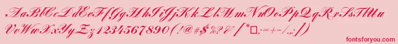 Louisacp Font – Red Fonts on Pink Background