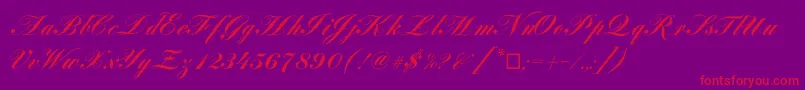 Louisacp Font – Red Fonts on Purple Background