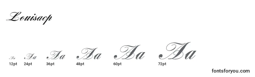 Размеры шрифта Louisacp