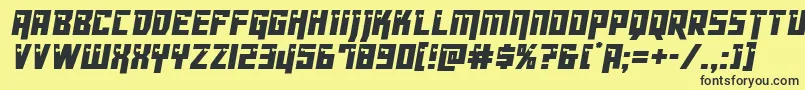 Dangerbotcond Font – Black Fonts on Yellow Background