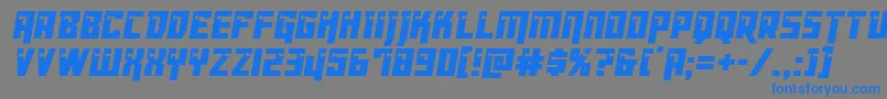 Dangerbotcond Font – Blue Fonts on Gray Background