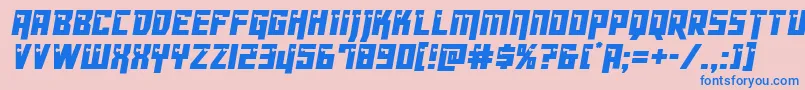 Dangerbotcond Font – Blue Fonts on Pink Background