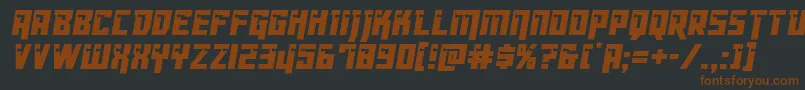 Dangerbotcond Font – Brown Fonts on Black Background