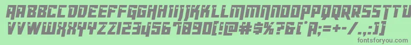 Dangerbotcond Font – Gray Fonts on Green Background