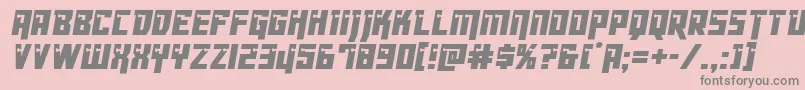 Dangerbotcond Font – Gray Fonts on Pink Background