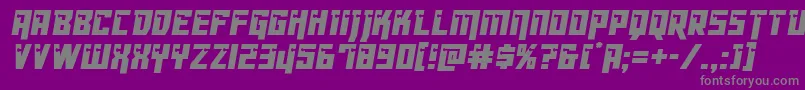 Dangerbotcond Font – Gray Fonts on Purple Background