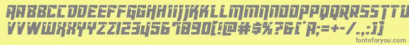 Dangerbotcond Font – Gray Fonts on Yellow Background