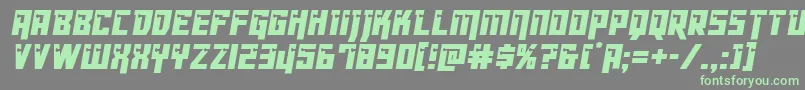 Dangerbotcond Font – Green Fonts on Gray Background