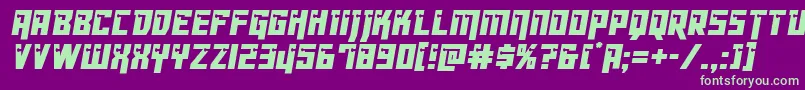 Dangerbotcond Font – Green Fonts on Purple Background