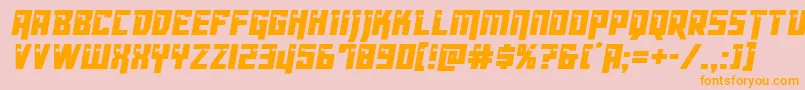 Dangerbotcond Font – Orange Fonts on Pink Background