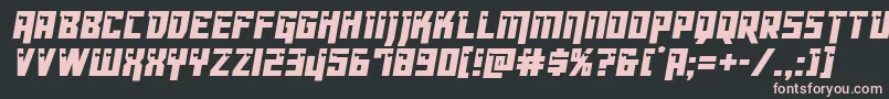 Dangerbotcond Font – Pink Fonts on Black Background