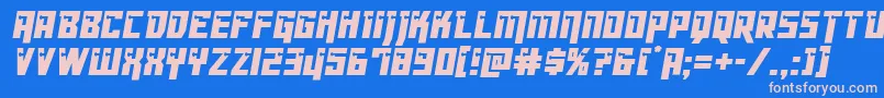 Dangerbotcond Font – Pink Fonts on Blue Background